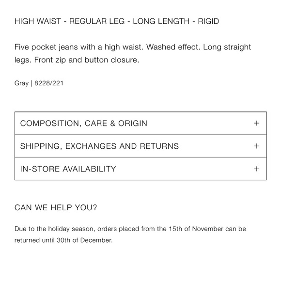 Grey High rise Zara jeans new with tags - Picture 5 of 5